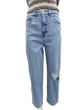 Жіночі прямі укорочені джинси style & co curvy-fit straight cropped mom jeans, розмір 14