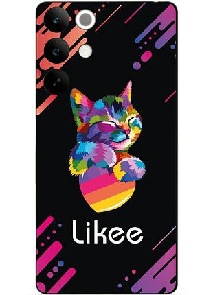 Силіконовий чохол бампер для realme c85 pro з малюнком likee лайки