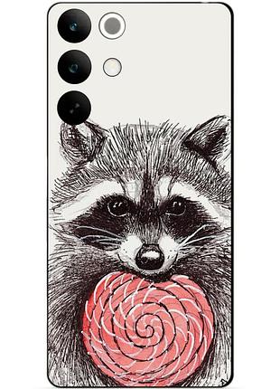 Силіконовий чохол бампер для realme c85 pro з малюнком єнот