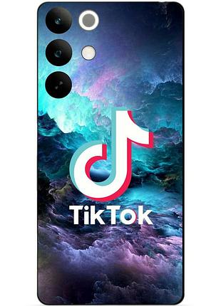 Силіконовий чохол бампер для realme c85 pro з малюнком tik tok тік ток