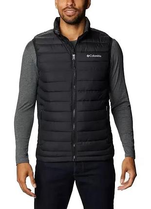 Жилет чоловічий columbia, з кишенями, сьобаний, чорного кольору, розмір 2xl