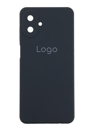 Чохол-накладка liquid silicone (aa) із захистом на камеру для samsung galaxy a07 dark blue