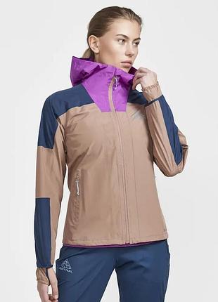 Куртка жіноча craft pro trail hydro jacket women tide-sepia