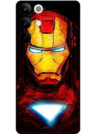 Силіконовий бампер чохол для realme c85 pro з малюнком marvel марвел залізна людина iron man