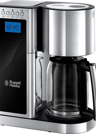 Б/в крапельна кавоварка russell hobbs 23370-56 elegance програмований таймер скляний глечик 1.25 л підігрів faster brewing nai