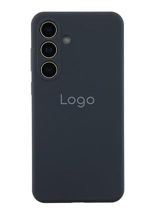 Чохол-накладка liquid silicone (aa) із захистом на камеру для samsung galaxy s25 fe dark blue