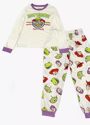 Піжамний комплект disney toy story з 2 предметів, з довгими рукавами, чорний/білий, розмір s