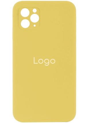 Чехол silicone case full size with frame для iphone 11 pro мятная упаковка 04.yellow