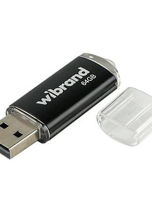 Usb флэш-накопитель wibrand 64gb cougar черный