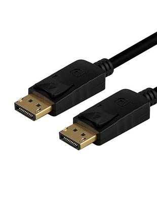 Кабель dp to dp 1.2v 4k/75hz 3m черный