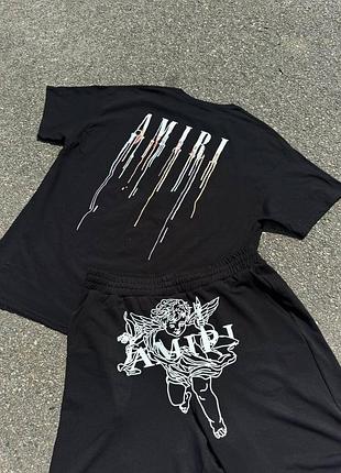 Комплект шорти+футболка amiri артикул: kmpl00653