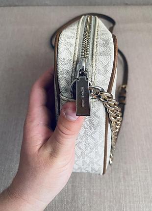Оригінальна жіноча сумка michael kors в ванільному кольорі 4