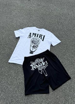 Комплект шорти+футболка amiri артикул: kmpl00603