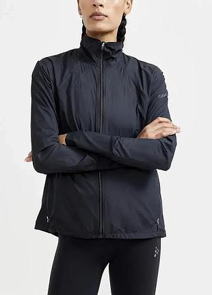 Куртка жіноча для бігу craft adv essence wind jacket w black розмір int-xs