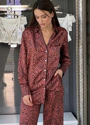 Піжама shantelle zebra print, сорочка та штани.