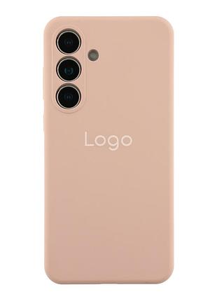 Чохол-накладка liquid silicone (aa) із захистом на камеру для samsung galaxy s25 fe pink sand