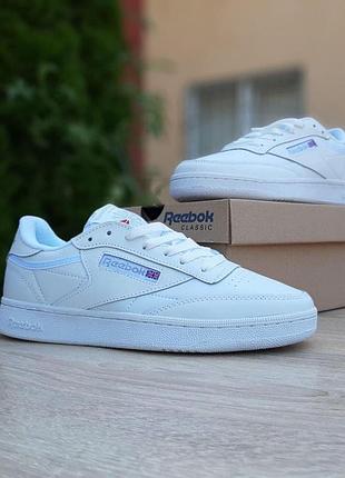 Reebok classic club c white чоловічі кросівки, розмір 44 (28 см)