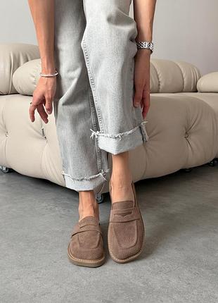 Женские сабо barefoot nikart коричневые натуральная замша