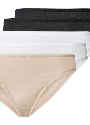 Трусики-слип набор 5 шт. хлопковые для женщины esmara lycra® 443782 l комбинированный