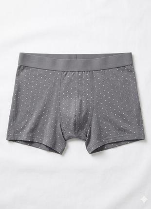 Трусы-боксеры однотонные для мужчины h&m 1070252-9 m серый