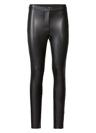 Джеггинсы с искусственной кожы для женщины esmara lycra® 454323 38(s) черный