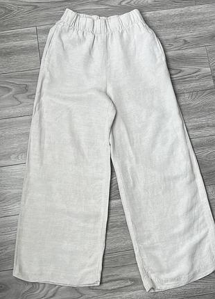 Шорти брюки льон h&m