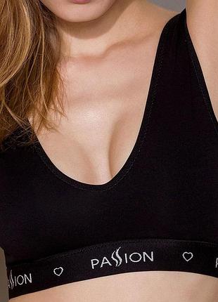 Passion ps004 top (l) - спортивный женский топ (черный)