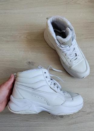 Черевики кросівки утеплені зимові білі пума розмір 40 40.5 puma cilia mid wntr boots