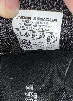 Кроссовки under armour charged assert  black 10