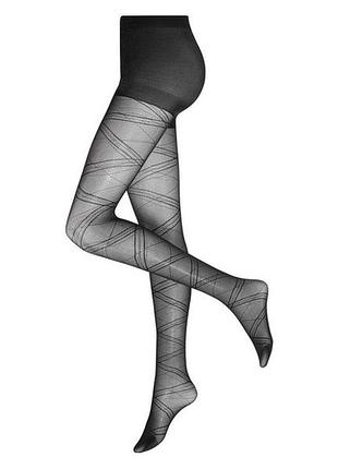 Колготки 40 den капроновые с узором для женщины esmara lycra® 416855-2 s черный