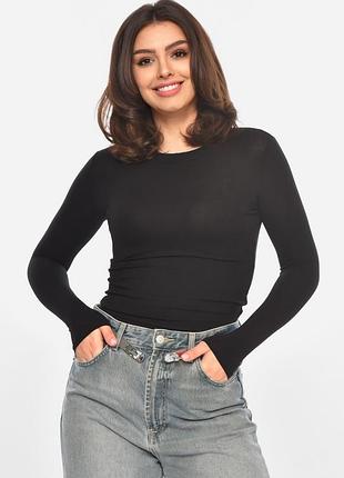 Кофта жіноча однотонна чорного кольору р.onesize 214270k