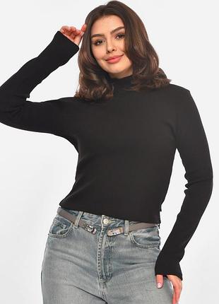Кофта жіноча однотонна чорного кольору р.onesize 214275k