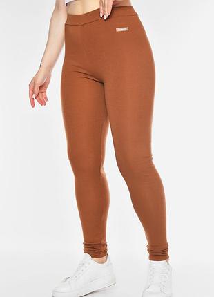Лосины женские трикотажные коричневого цвета р.l/xl 174477k