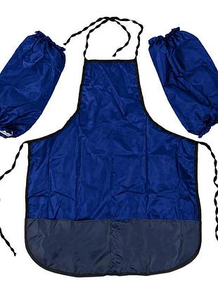 Фартук для младшей школьной группы те12158(blue) в чехле, без рисунка, рост 128 см