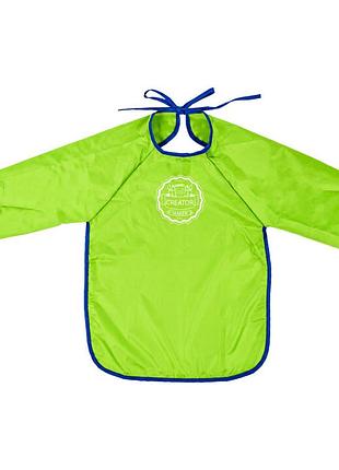 Фартук для творчества с рукавами те12416(green) с рисунком, рост 104 см