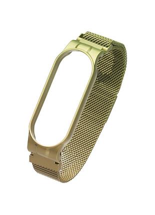 Ремінець для xiaomi mi band 5 milanese loop gradient green gold