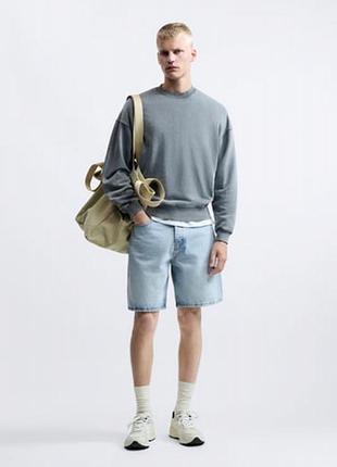 Шорти zara джинсові вільного крою 4365 400 light blue