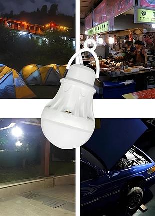 Світлодіодні лампи power master 8905 на сонячній батареї для кемпінгу та риболовлі з повербанком і usb зарядкою