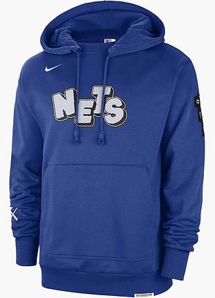 Худі чоловіче nike nba courtside brooklyn nets standard issue city edition 2023/24 blue fb4440-495