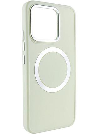 Чехол tpu bonbon metal style с magsafe для xiaomi redmi note 13 4g белый / white