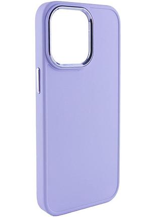 Чехол tpu bonbon metal style для iphone 13 pro (айфон 13 про ) сиреневый / dasheen