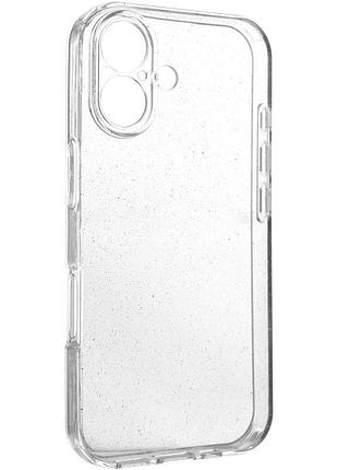 Чохол tpu nova для apple айфон 17, з блискітками (glitter) clear (прозорий)
