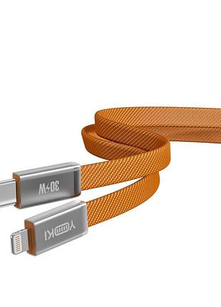 Кабель usb yoki ai65 air type-c to ip 30w 1.2m оранжевый