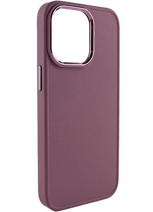 Чохол tpu bonbon metal style для iphone 13 pro (iphone 13 pro) бордовий / plum