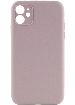 Чехол silk full camera protective (aa) no logo для apple iphone 12 (6.1") серый / lavender