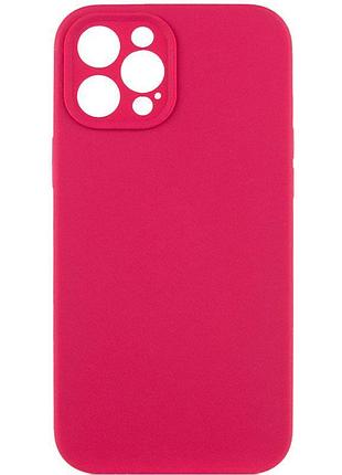 Чехол silk full camera protective (aa) no logo для apple iphone 12 pro max (6.7") красный / rose red