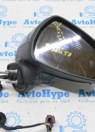 Зеркало боковое правое audi a3 8v 15-20 4d, 5d 6 пинов, поворотник, подогрев (02) черн, дефект