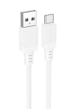 Дата кабель borofone bx115 lotto usb to type-c 3a (1m) white