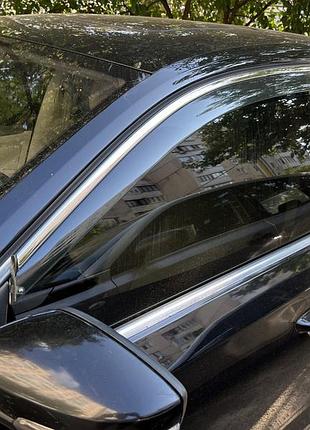 Вітровики з хромованим молдингом niken luxury (usa, 4 шт) для volkswagen passat b7 2012-2015 рр