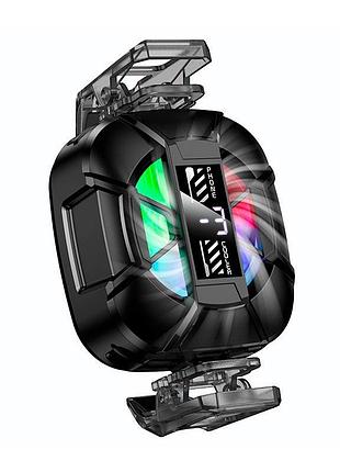 Кулер для телефона hoco ga5 triumph з rgb-підсвічуванням 3 рівні охолодження чорний